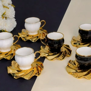 Sembol Miranda 6 Kişilik 12 Parça Kahve Fincan Takımı Purebone-046