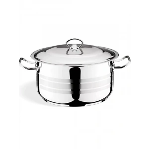 Sıla 23 Litre İnox Derin Çelik Tencere - Çelik Kapak 38x16 Cm