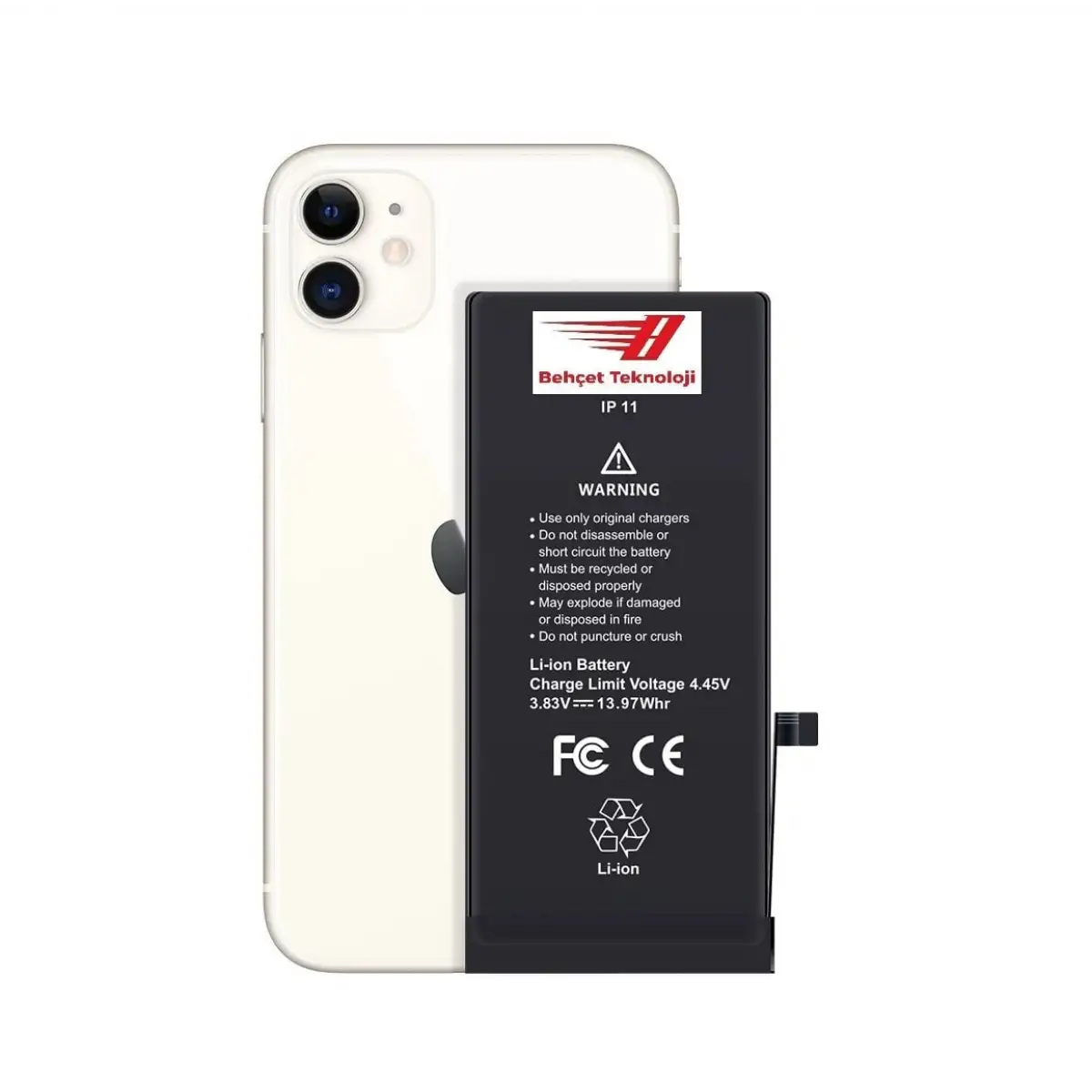 Apple iPhone 11 Güçlendirilmiş Yüksek Kapasiteli Batarya Pil