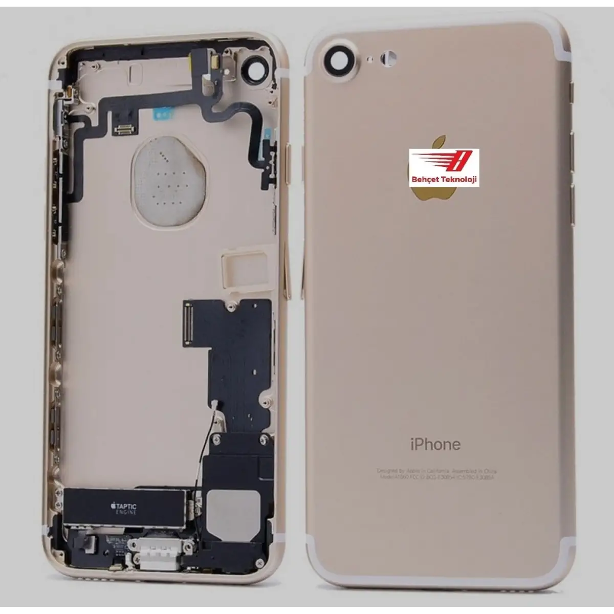 Apple iPhone 7 - 7G Arka Kasa Full Dolu Gold