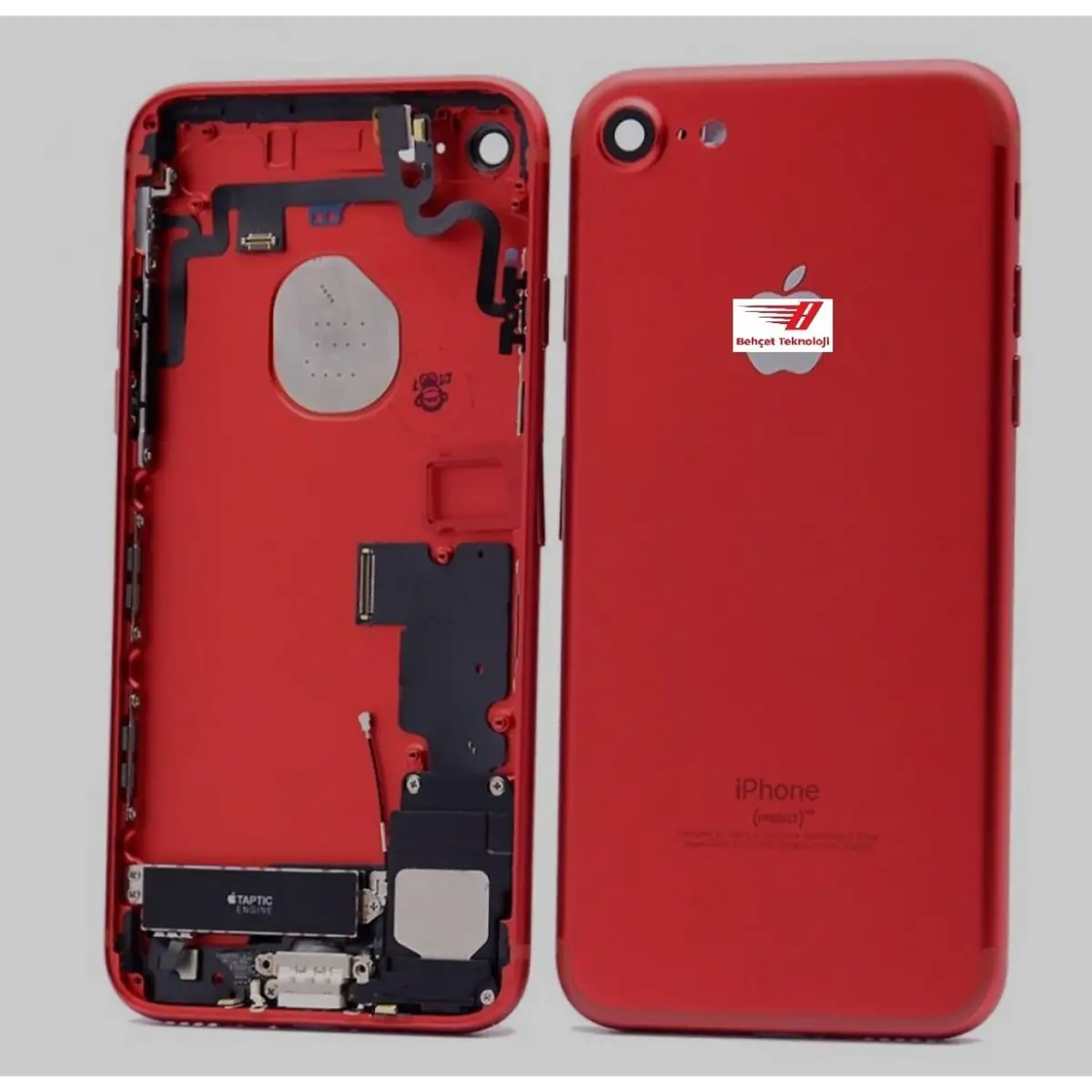 Apple iPhone 7 - 7G Arka Kasa Full Dolu Kırmızı