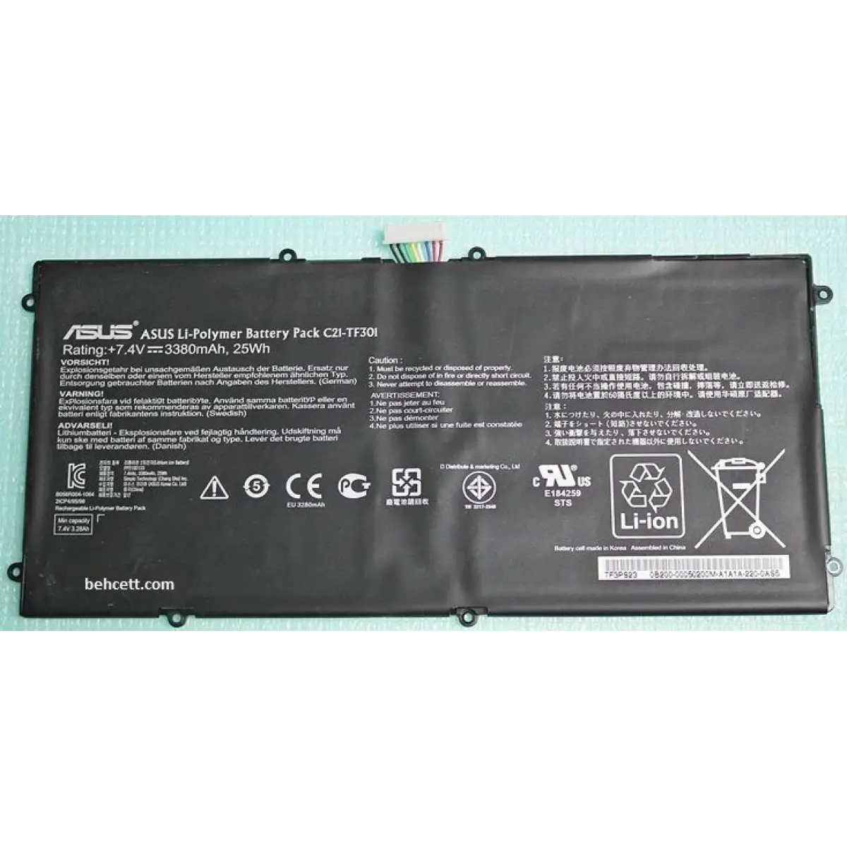 Asus TF700-701 TF200-201 Batarya 2.EL