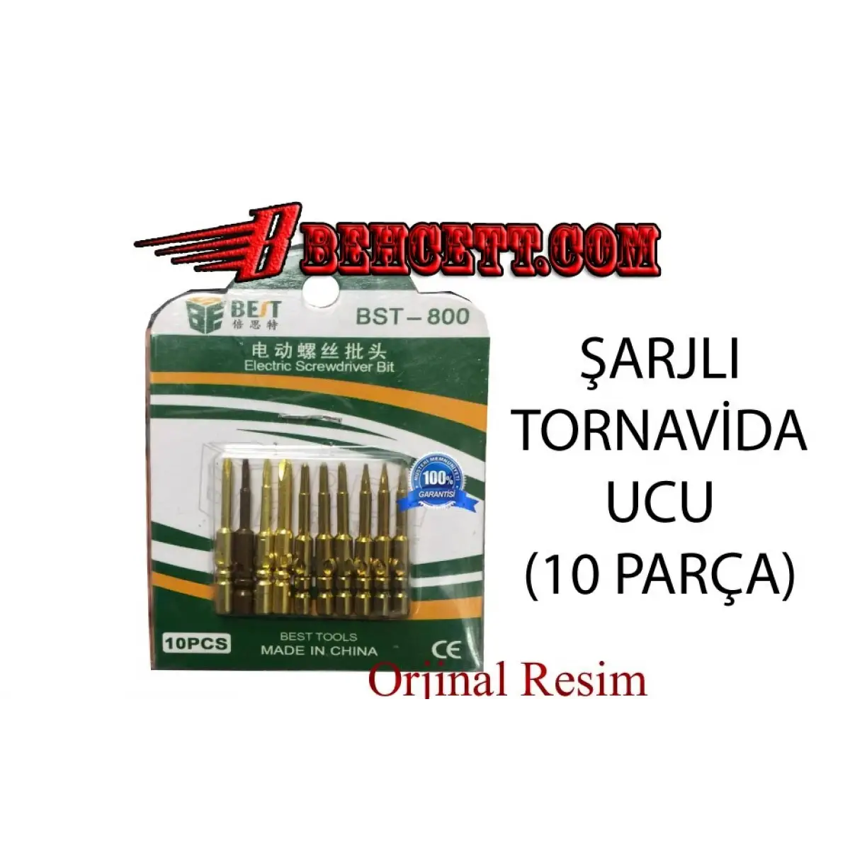 Best BST-800 Şarjlı Tornavida Uç Takımı (10 Parça)