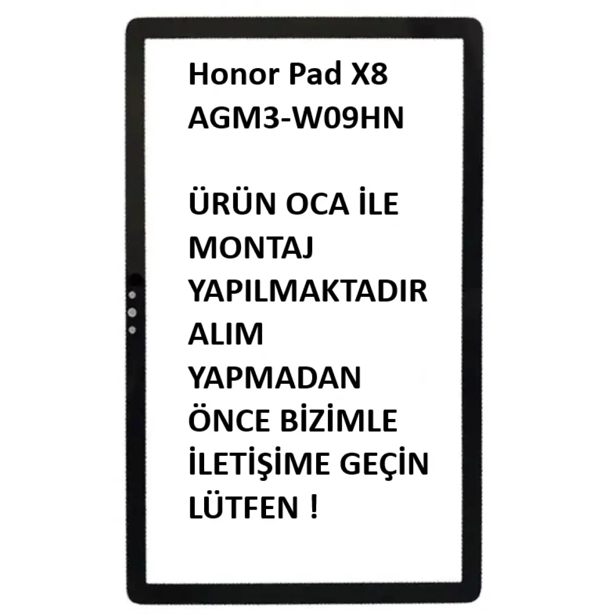 Huawei HonorPad X8 AGM3-W09HN Ön Cam Lens