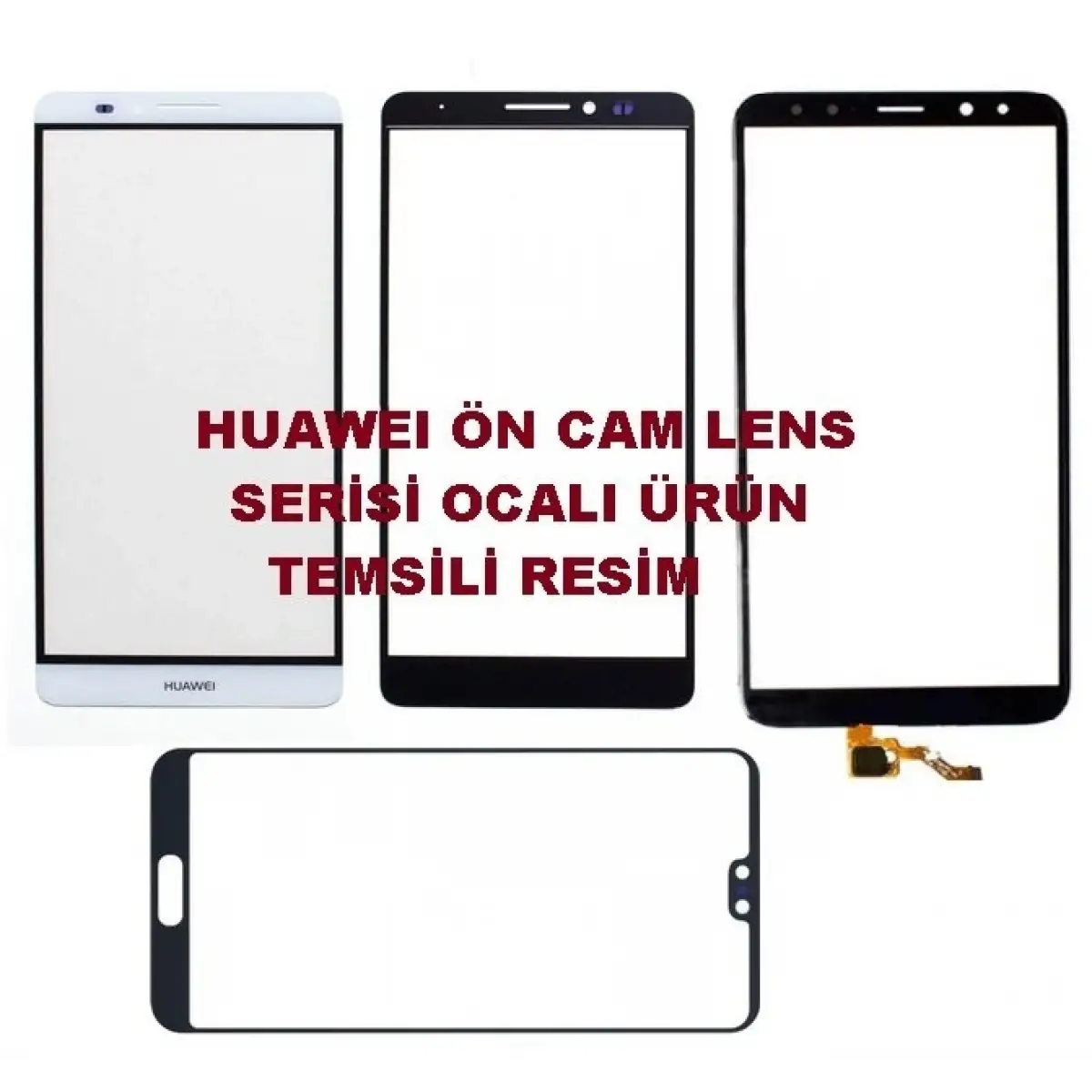 Huawei Nova 2 Plus Ocalı Ön Cam Lens Siyah