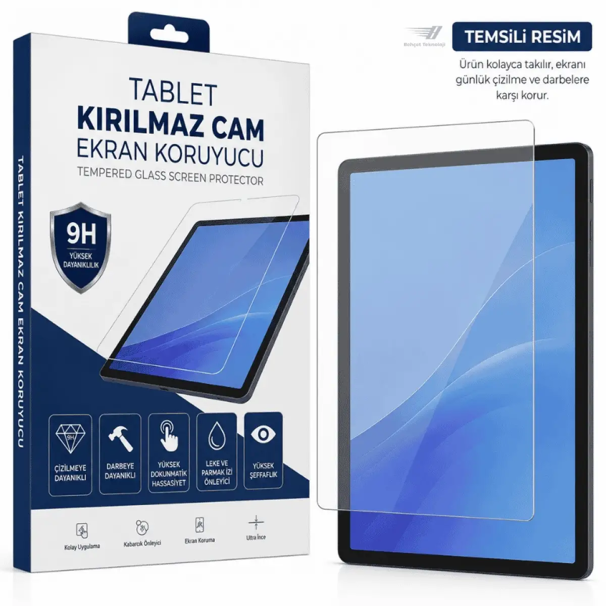 iPad Pro 11 4.Nesil A2759 A2435 A2761 A2762 Kırılmaz Cam Ekran Koruyucu