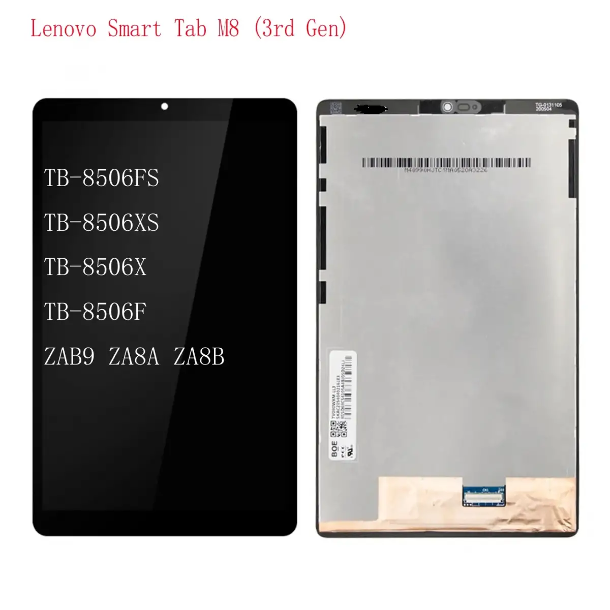 Lenovo Smart Tab M8 3.Nesil TB-8506FS TB-8506XS TB-8506X TB-8506F Lcd Ekran Dokunmatik Set