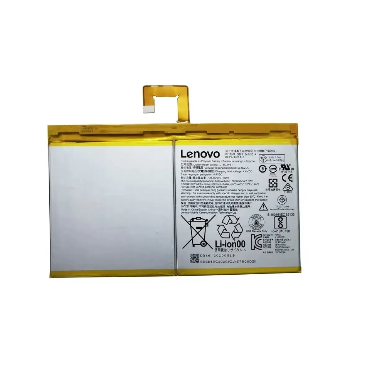 Lenovo TAB 4 10 Plus TB-X704F TB-X704L L16D2P31 Tablet Batarya Pil