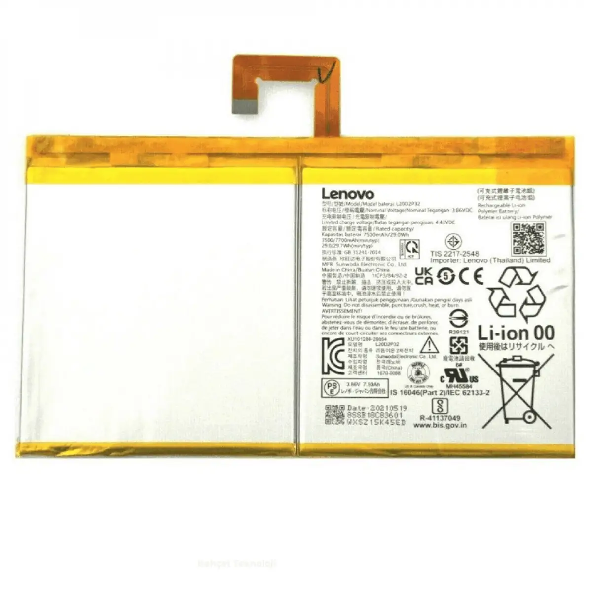 Lenovo Xiaoxin Pad TB331FC Batarya Pil