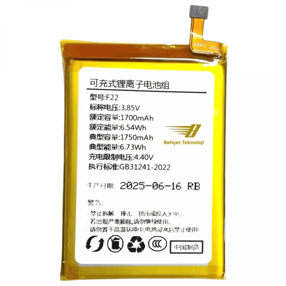 Qin F22 Batarya Pil