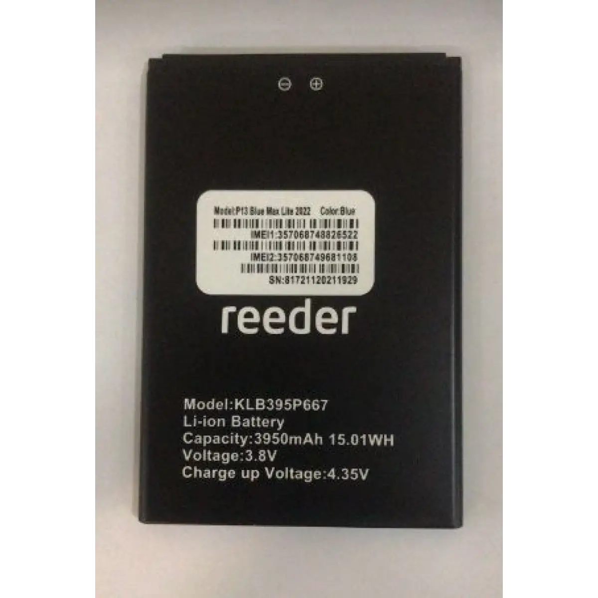 Reeder P13 Blue 2022 Batarya Pil