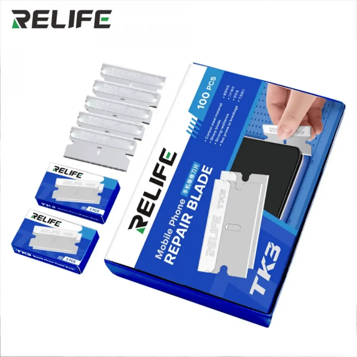 Relife TK3 Cep Telefonu Ekran Sökme / Yapıştırıcı Sökme Bıçak 100lü