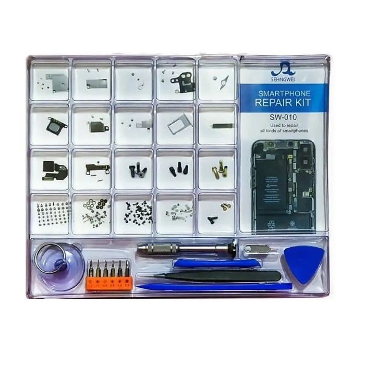 Tablet Telefon Parça Koymak İçin Bölmeli Kit SW-010