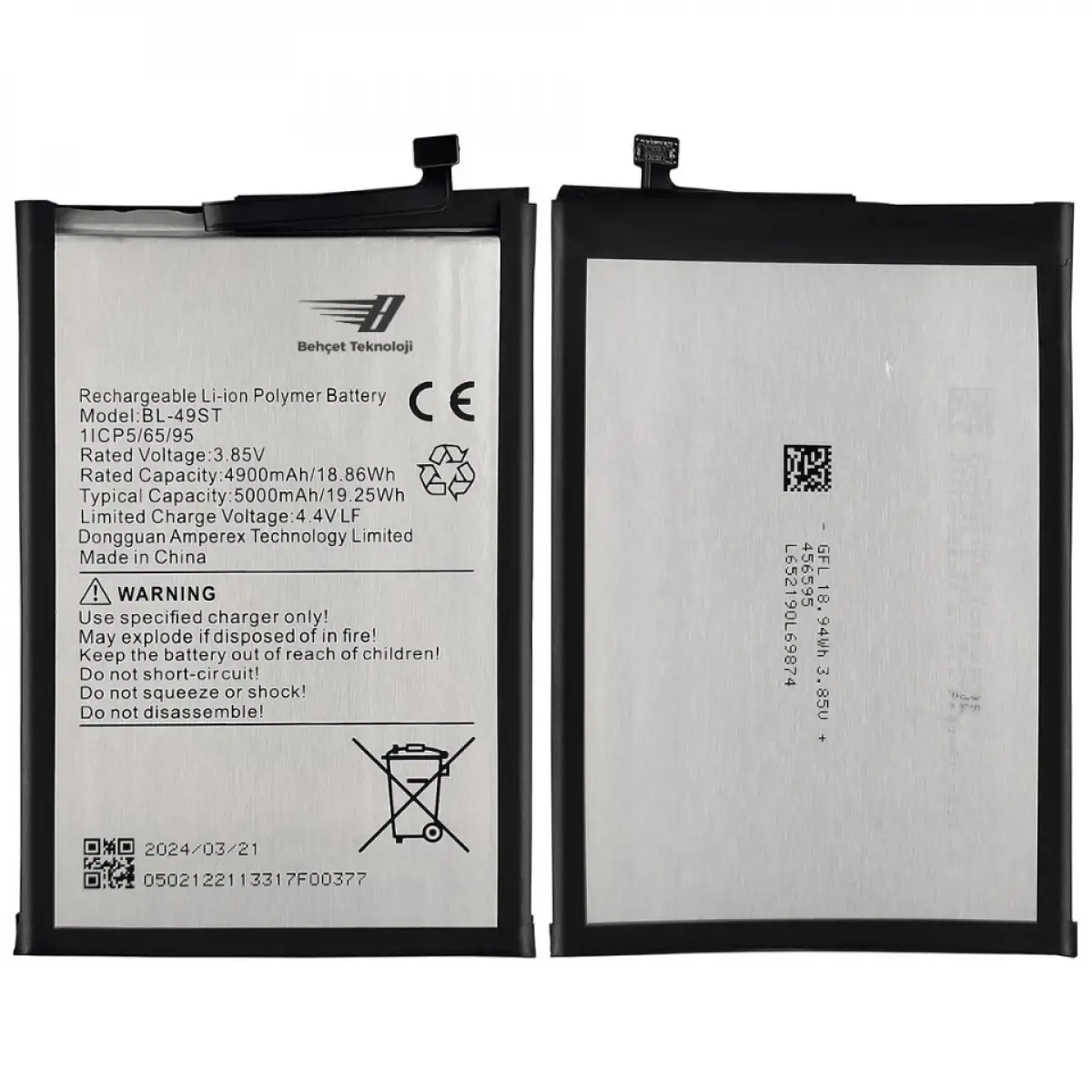Tecno Spark 10 4G Batarya Pil