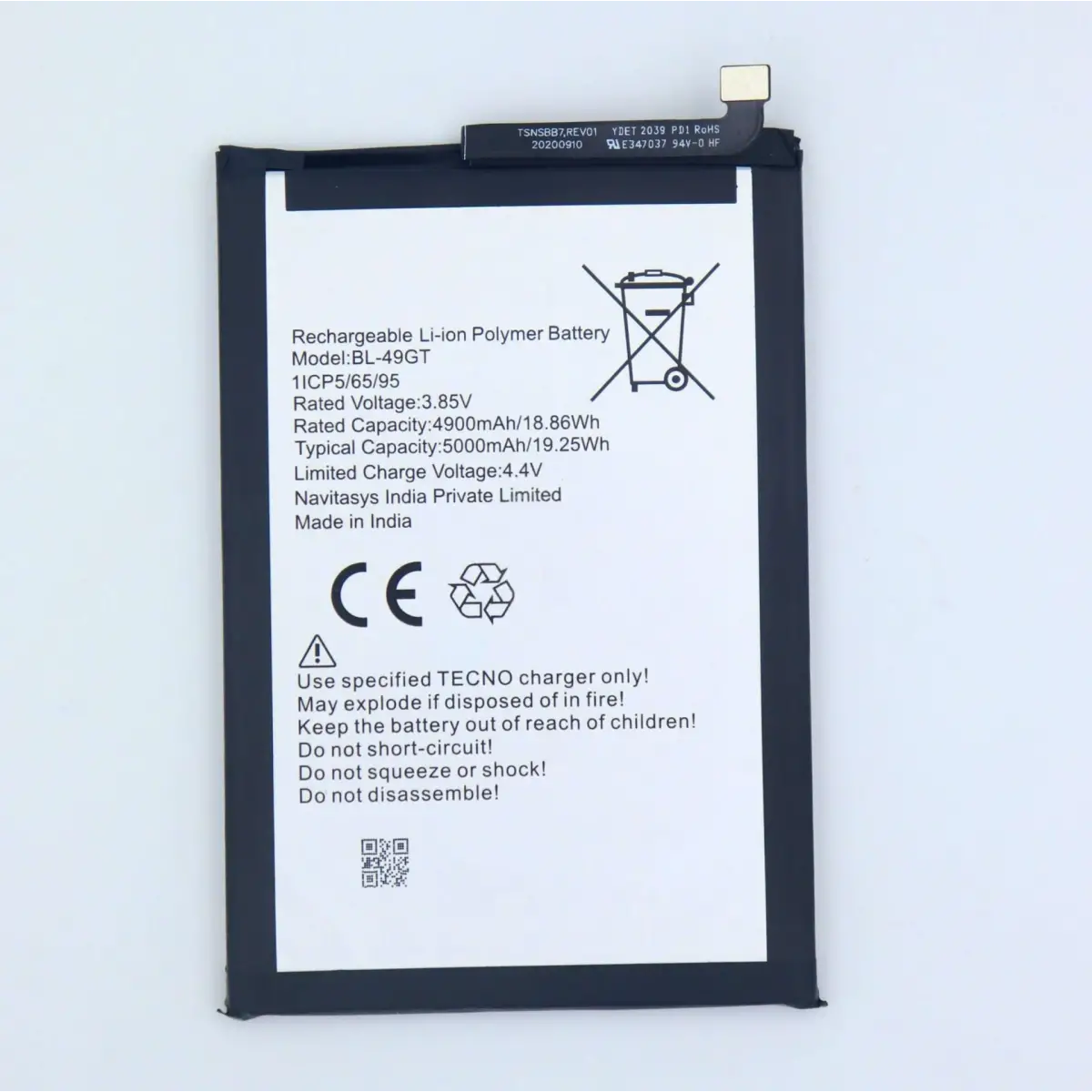 Tecno Spark 9T Batarya Pil