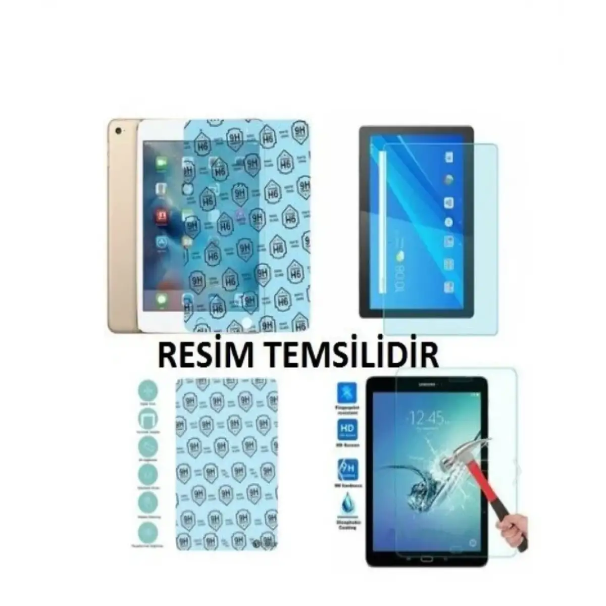 Vorcom Stab7 Tablet Kırılmaz Cam Ekran Koruyucu