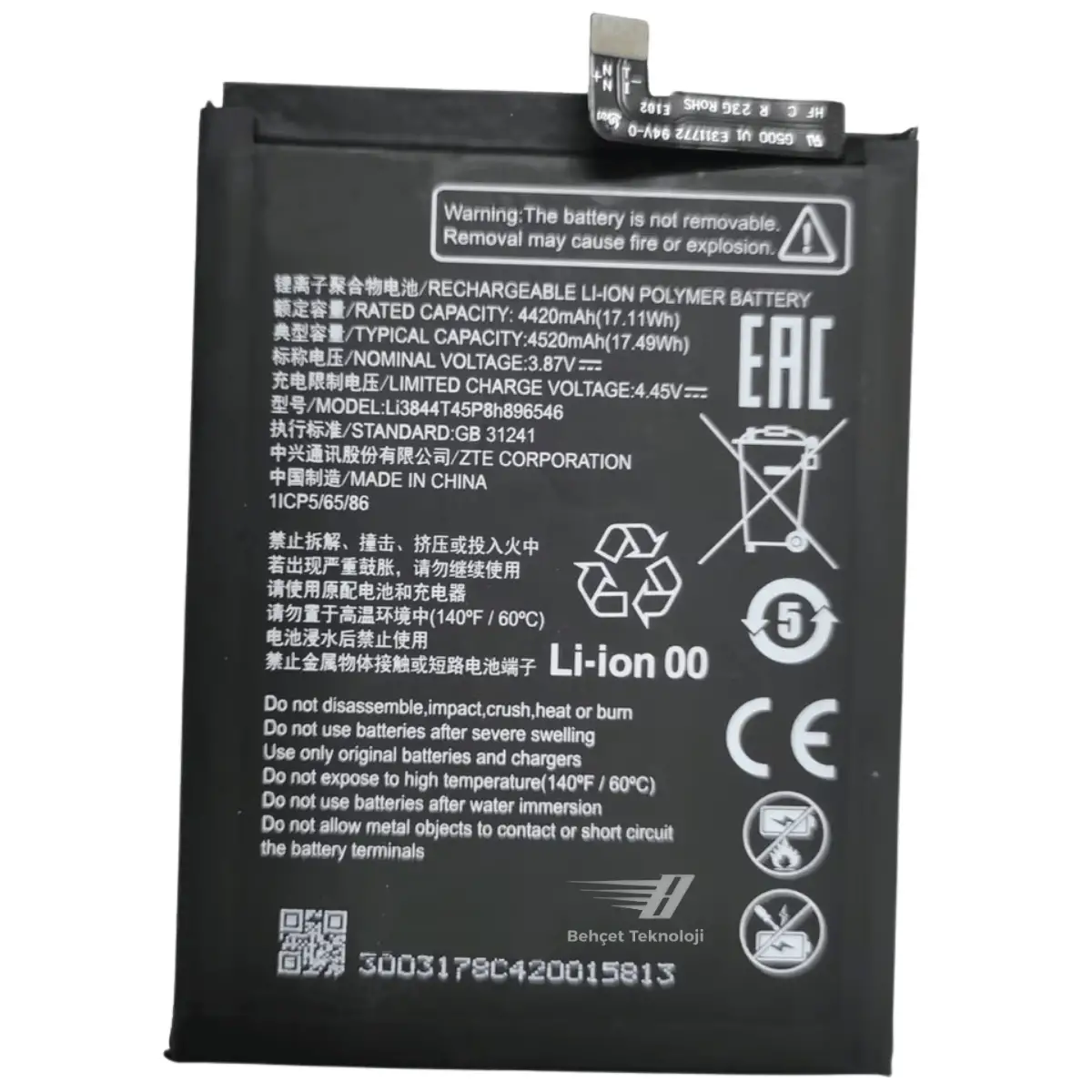 Zte Blade V40 Desing 8046 Batarya Pil