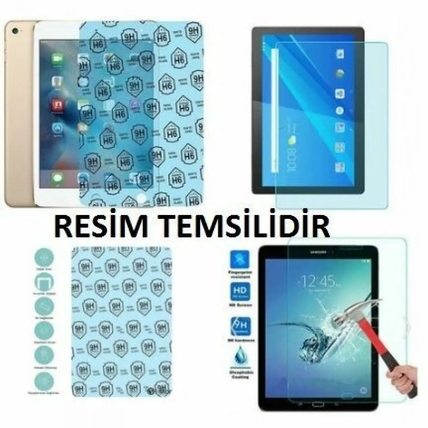 Samsung Galaxy Tab Active Pro SM-T540 T545 T547 Tablet Kırılmaz Cam Ekran Koruyucu