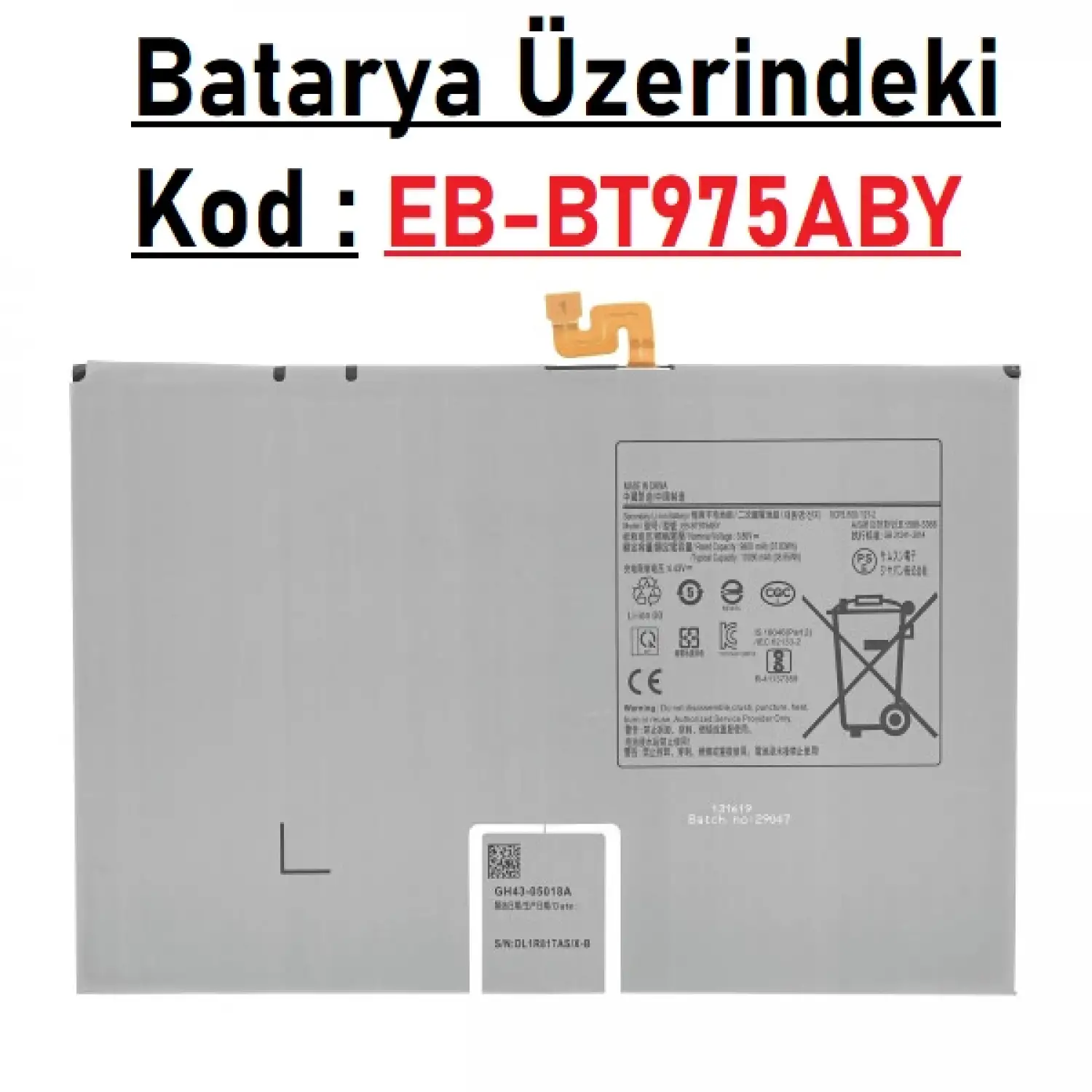 Samsung Galaxy Tab S8 Plus 12.4 SM-X800 X806 Batarya Pil