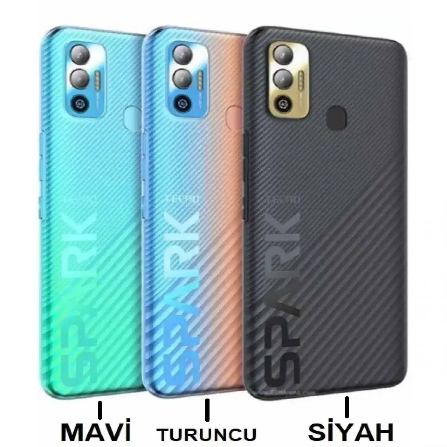 Tecno Spark 7T Arka Kapak Pil Kapağı Siyah