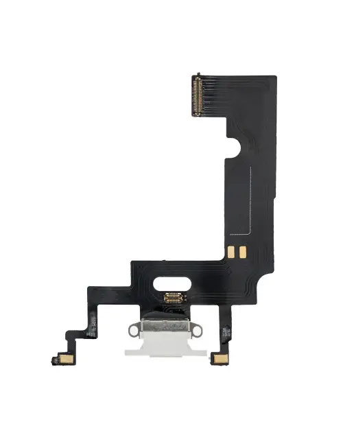 iPhone XR Şarj Soketi Kulaklık Mikrofon Film Bordu Beyaz