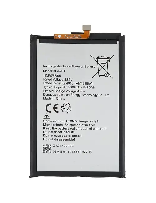 Tecno Spark 5 Batarya Pil