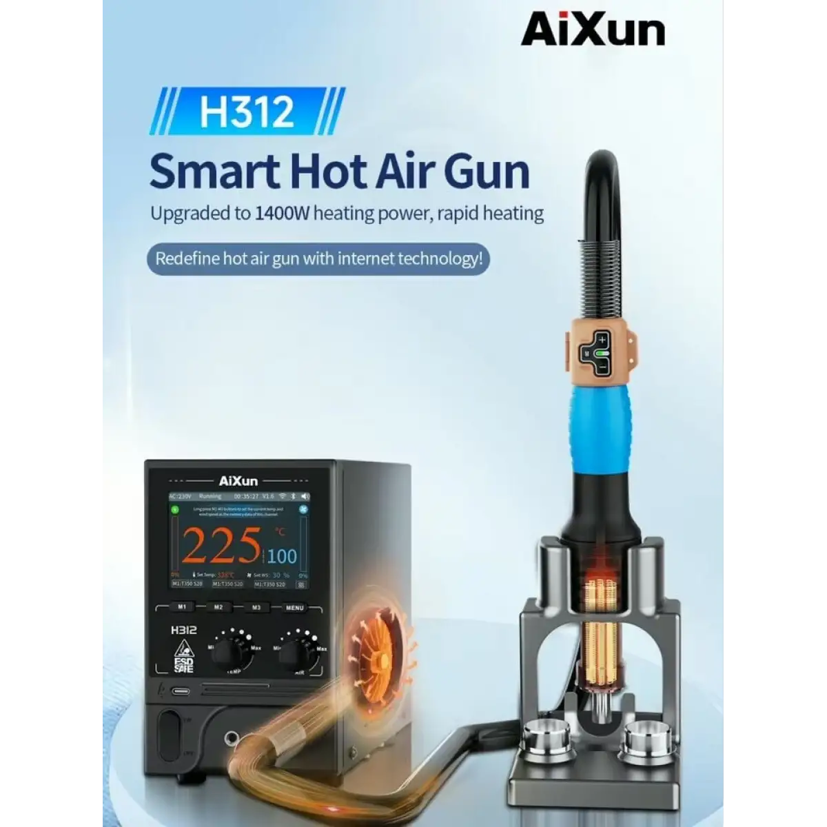Aixun H312 1200 Watt Akıllı Sıcak Hava İstasyonu