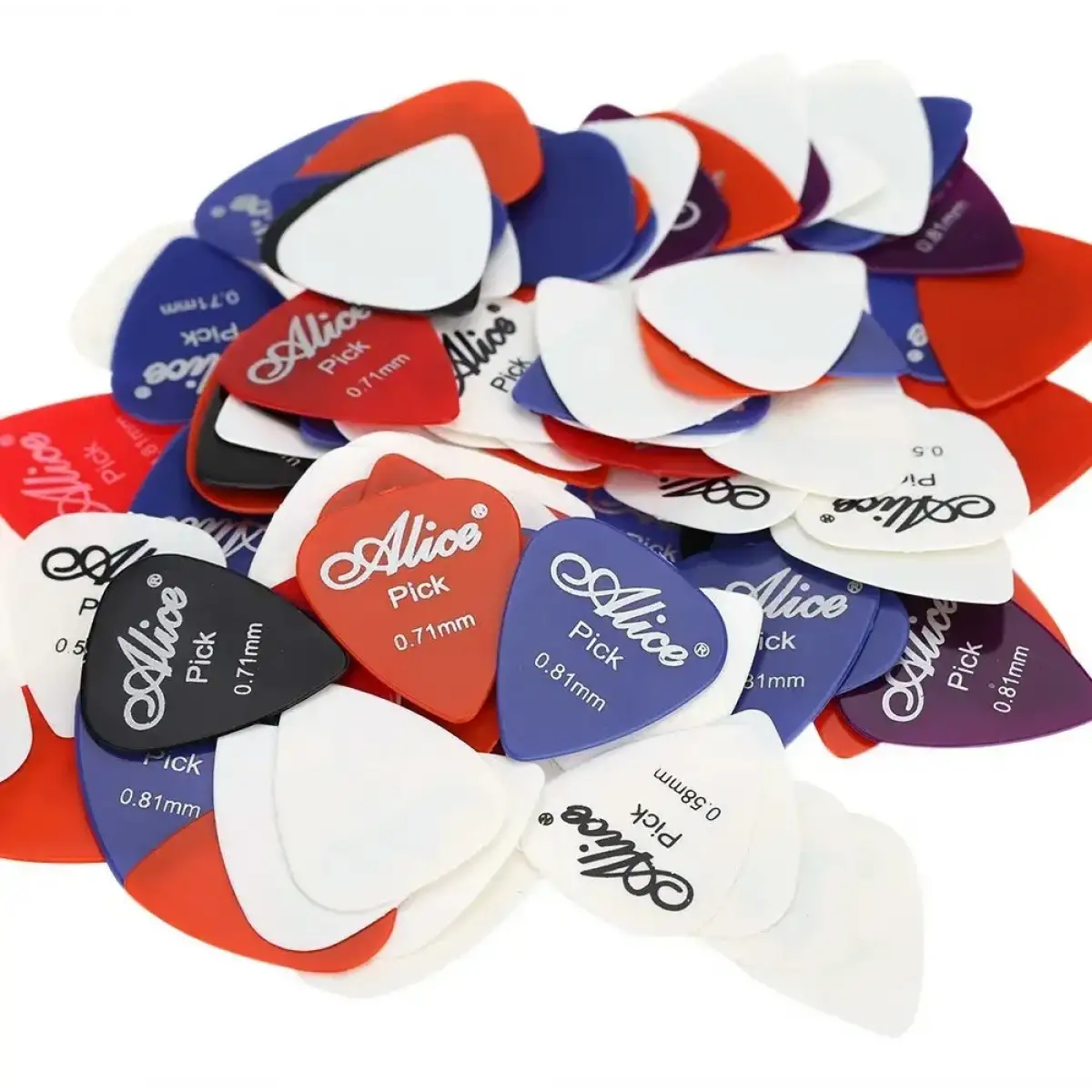 Alice AP-100P / 100 Adet Karışık Gitar Penası 0.58MM