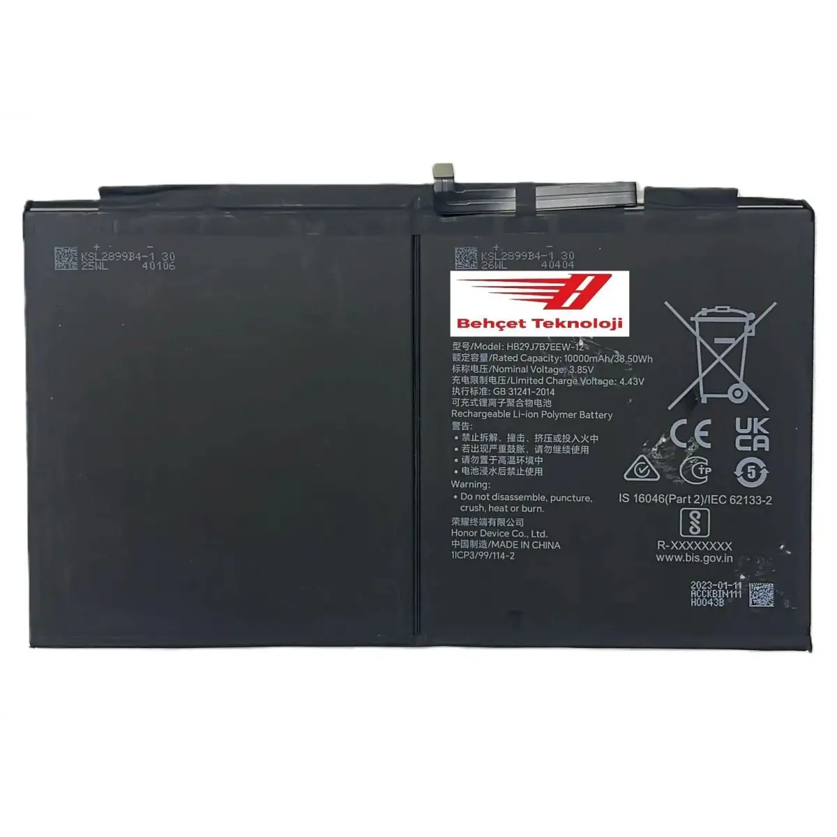 Huawei MatePad Pro 12.6 WGR-W09 WGR-W19 Batarya Pil
