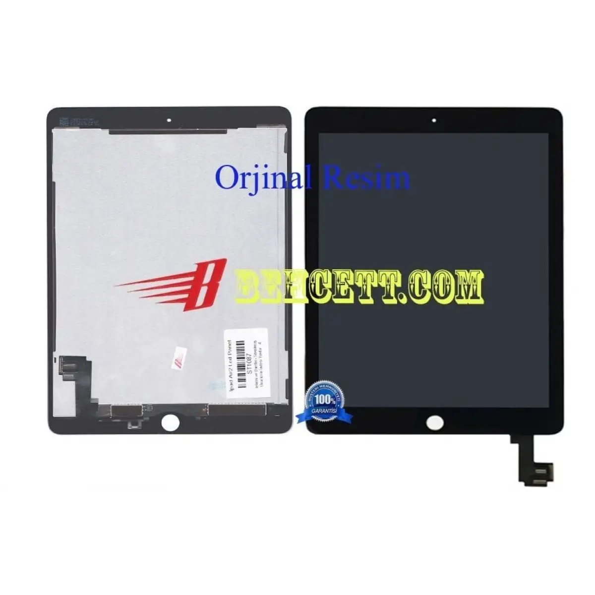 iPad Air 2 A1566 Lcd Ekran  Dokunmatik Takım Siyah