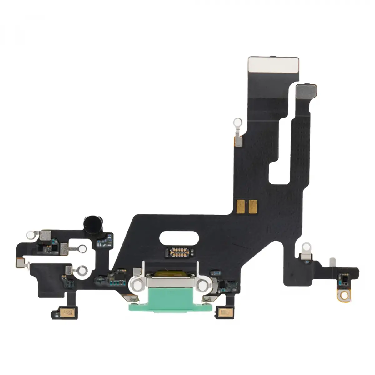 iPhone 11 Şarj Soketi Kulaklık Mikrofon Film Bordu Yeşil
