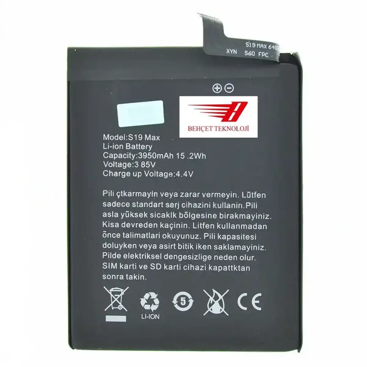 Reeder S19 Max Batarya Pil