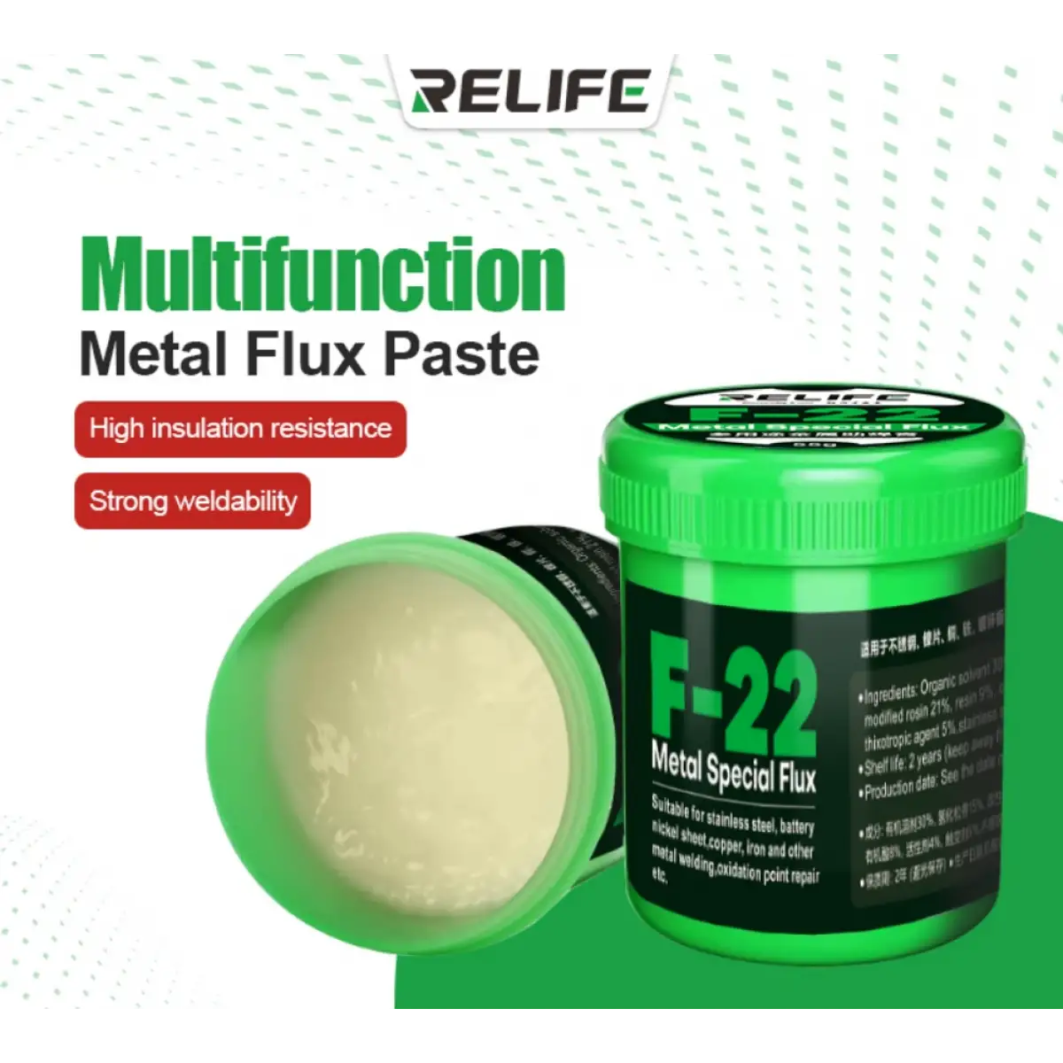RELİFE F-22 Çok Amaçlı Metal Special Flux 55gr