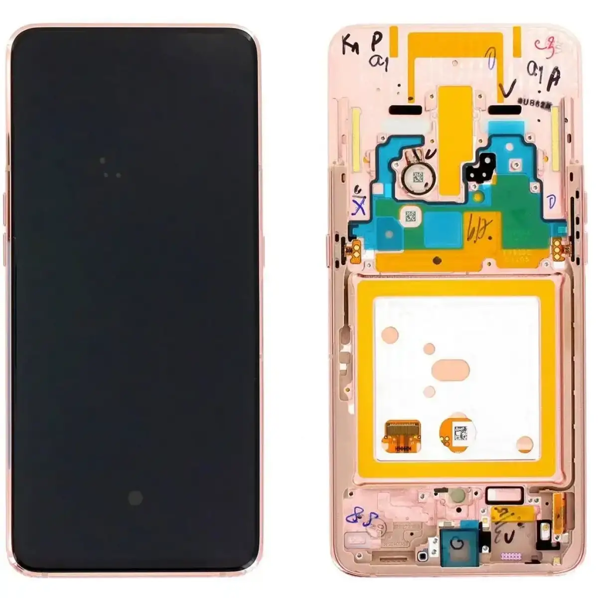 Samsung Galaxy A80 SM-A805 Lcd Ekran Dokunmatik Orijinal Çıtalı Servis Pembe