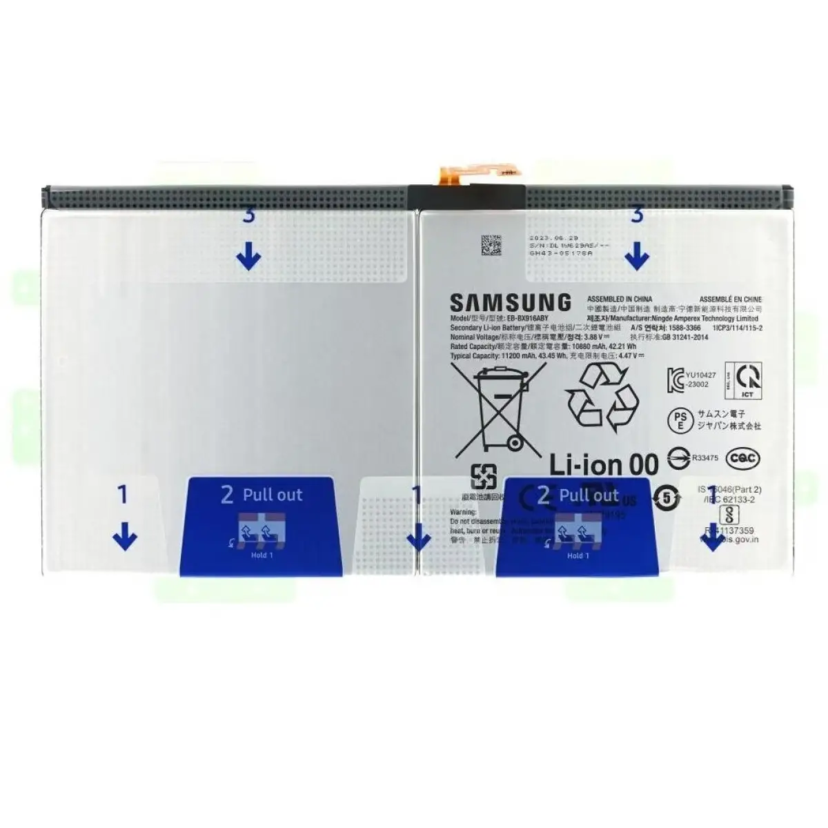 Samsung Galaxy Tab S9 Ultra SM-X910 SM-X916 SM-X916B Batarya Pil