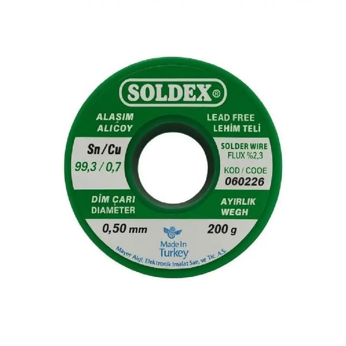 Soldex 0.5 Mm 200 Gr Kurşunsuz Lehim Teli
