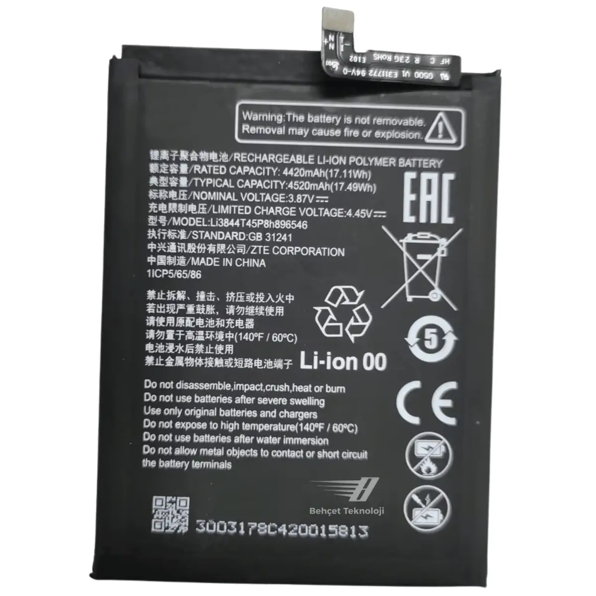 Zte Blade V40 Desing 8046 Batarya Pil