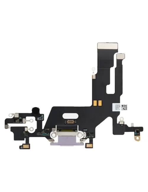 iPhone 11 Şarj Soketi Kulaklık Mikrofon Film Bordu Mor