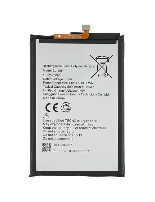 Tecno Spark 5 Pro Batarya Pil