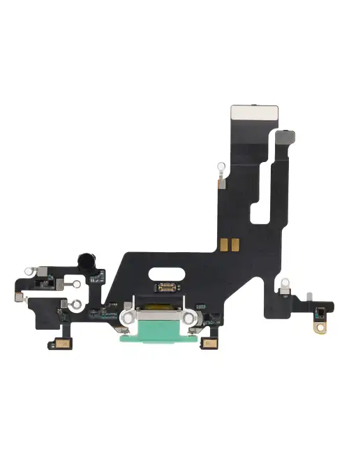 iPhone 11 Şarj Soketi Kulaklık Mikrofon Film Bordu Yeşil