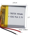 Akıllı Çocuk Saat Cep Telefonu 582728 3.7V 400 mAh Lityum Polimer Batarya Pil 1.5A