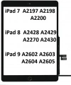 Apple iPad 7.Nesil A2197 A2198 A2200 Dokunmatik Tuşlu SİYAH