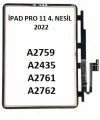 Apple iPad Pro 11 4.Nesil A2759 A2435 A2761 A2762 Ön Cam Dokunmatik