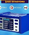 Mechanic 4 Port USB 4 Port Type-C Voltaj Ölçme Şarj İstasyonu 100W