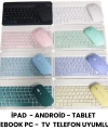 Tüm Cihazlara Uyumlu Kablosuz Bluetooth Klavye + Mause