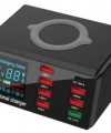 WLX-X9 Type-C 18W 8 Ports USB Fast Wireless Charger