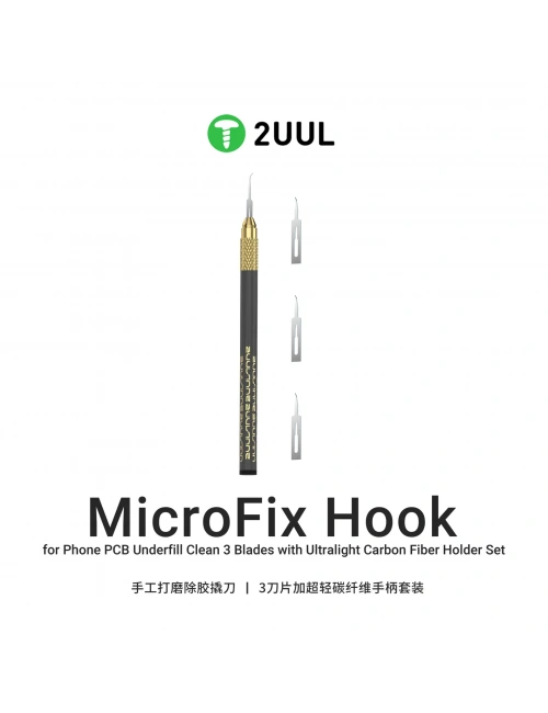 2UUL DA12 MicroFix 3 Bıçaklı Karbon Fiber Neşter Seti