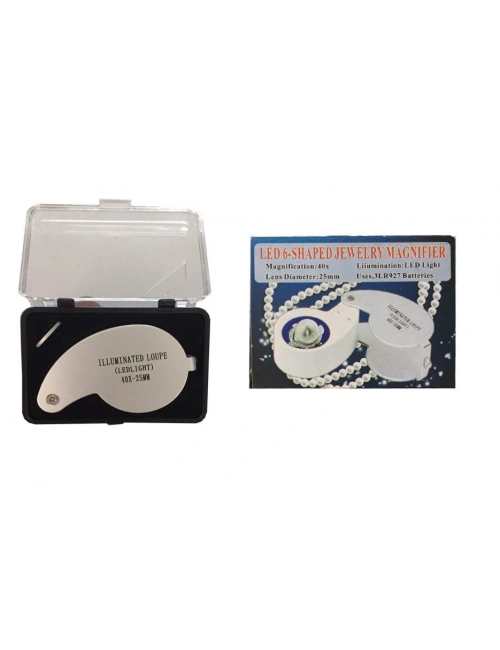 40x25mm  Kuyumcu Işıklı Büyüteç