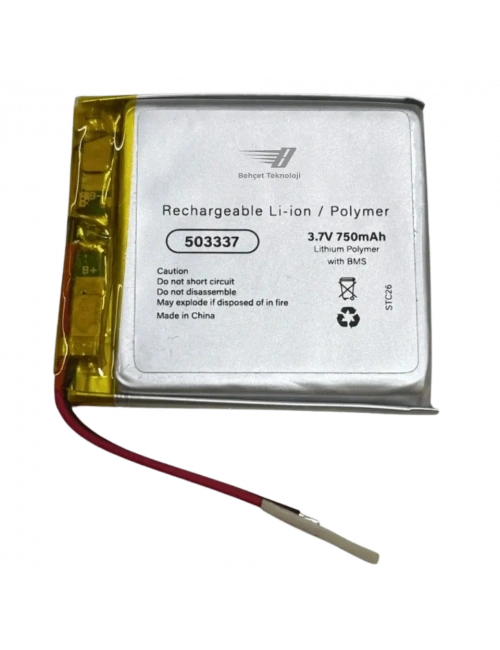 503337 Lityum 3.7v 750mah Lİ-Po Lityum Polimer Batarya Pil