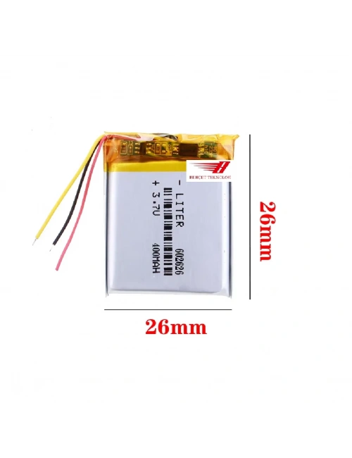 602626 3.7v 400mah Li-Polymer Batarya Pil